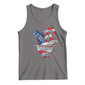 Trump America's Gulf Tank Top Northen America Map American Flag TS02 Deep Heather Print Your Wear
