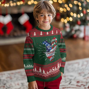 Trump America's Gulf Knit Sweatshirt Northen America Map American Flag TS02 Christmas Print Your Wear