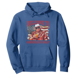 Trump Welcome To America's Gulf Hoodie US Flag TS02 Royal Blue Print Your Wear
