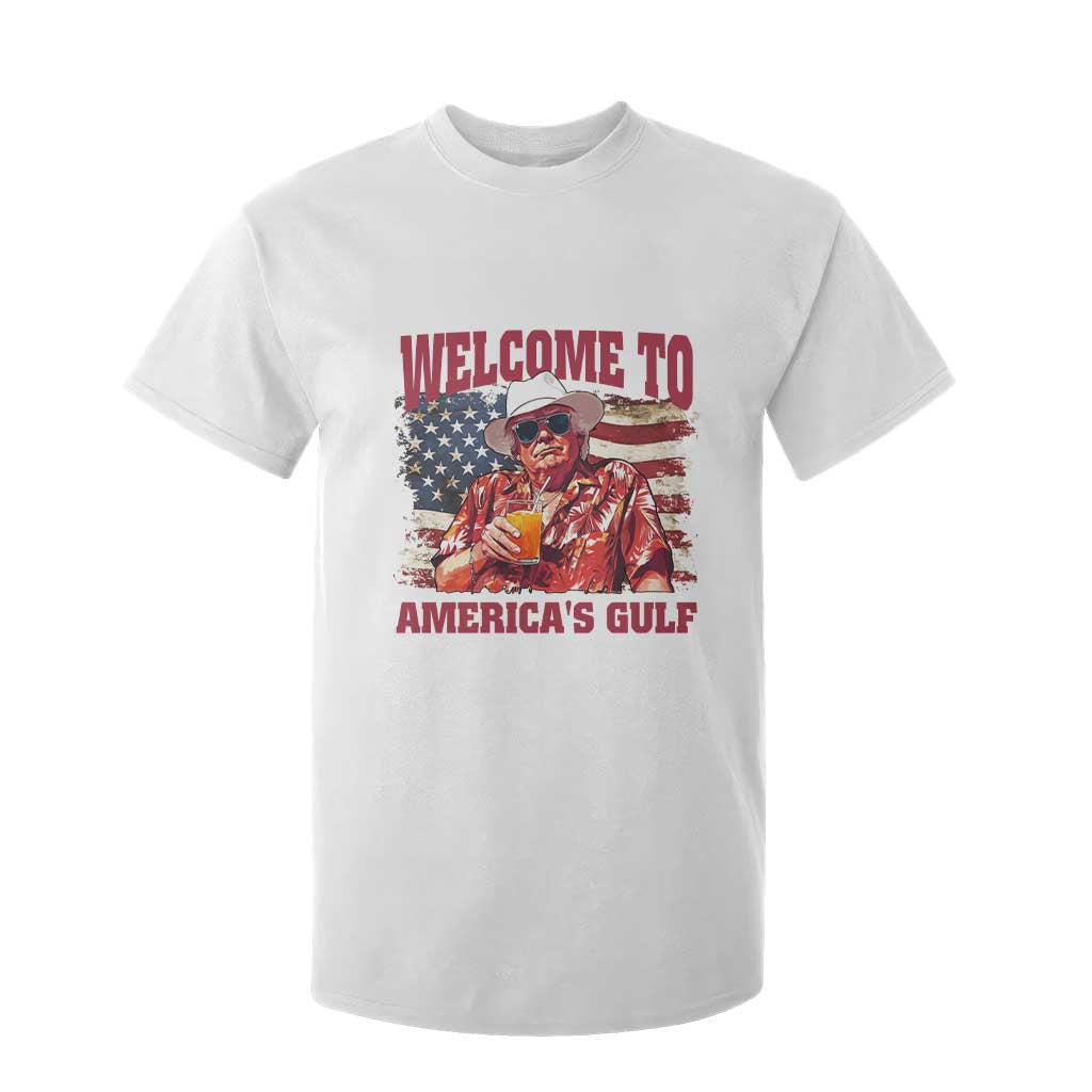 Trump Welcome To America's Gulf T Shirt For Kid US Flag TS02 White Print Your Wear