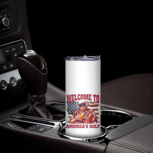 Trump Welcome To America's Gulf Skinny Tumbler US Flag TS02 Print Your Wear