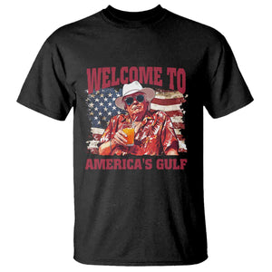 Trump Welcome To America's Gulf T Shirt US Flag TS02 Black Print Your Wear