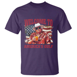 Trump Welcome To America's Gulf T Shirt US Flag TS02 Purple Print Your Wear
