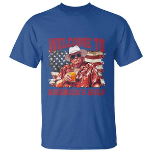 Trump Welcome To America's Gulf T Shirt US Flag TS02 Royal Blue Print Your Wear