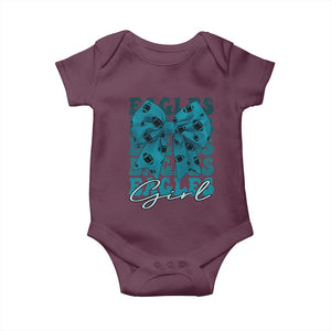 Eagle Girls Baby Onesie Midnight Green Coquette Bow Retro Vintage TS02 Maroon Print Your Wear