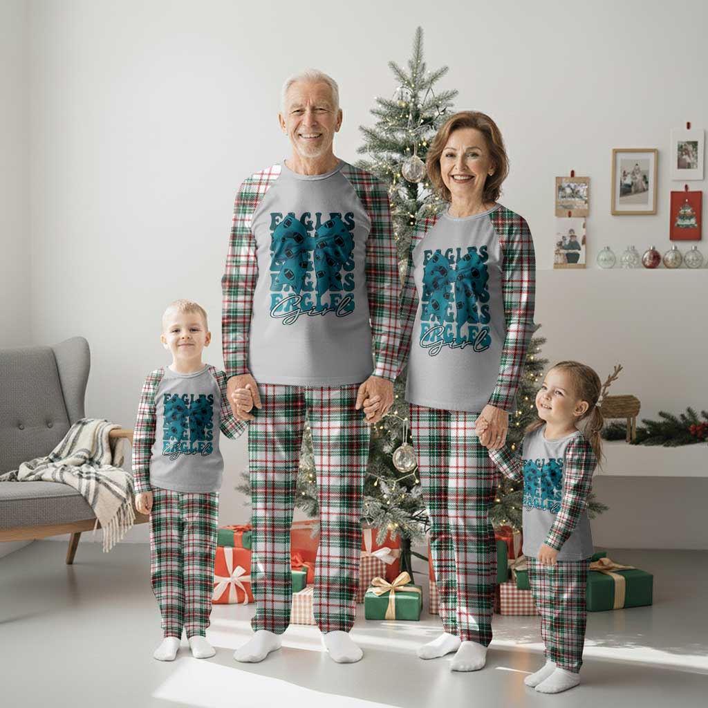 Eagle Girls Coquette Bow Retro Vintage Plaid Pajama Set TS02 Christmas Plaid Print Your Wear