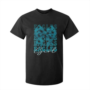 Eagle Girls T Shirt For Kid Midnight Green Coquette Bow Retro Vintage TS02 Black Print Your Wear