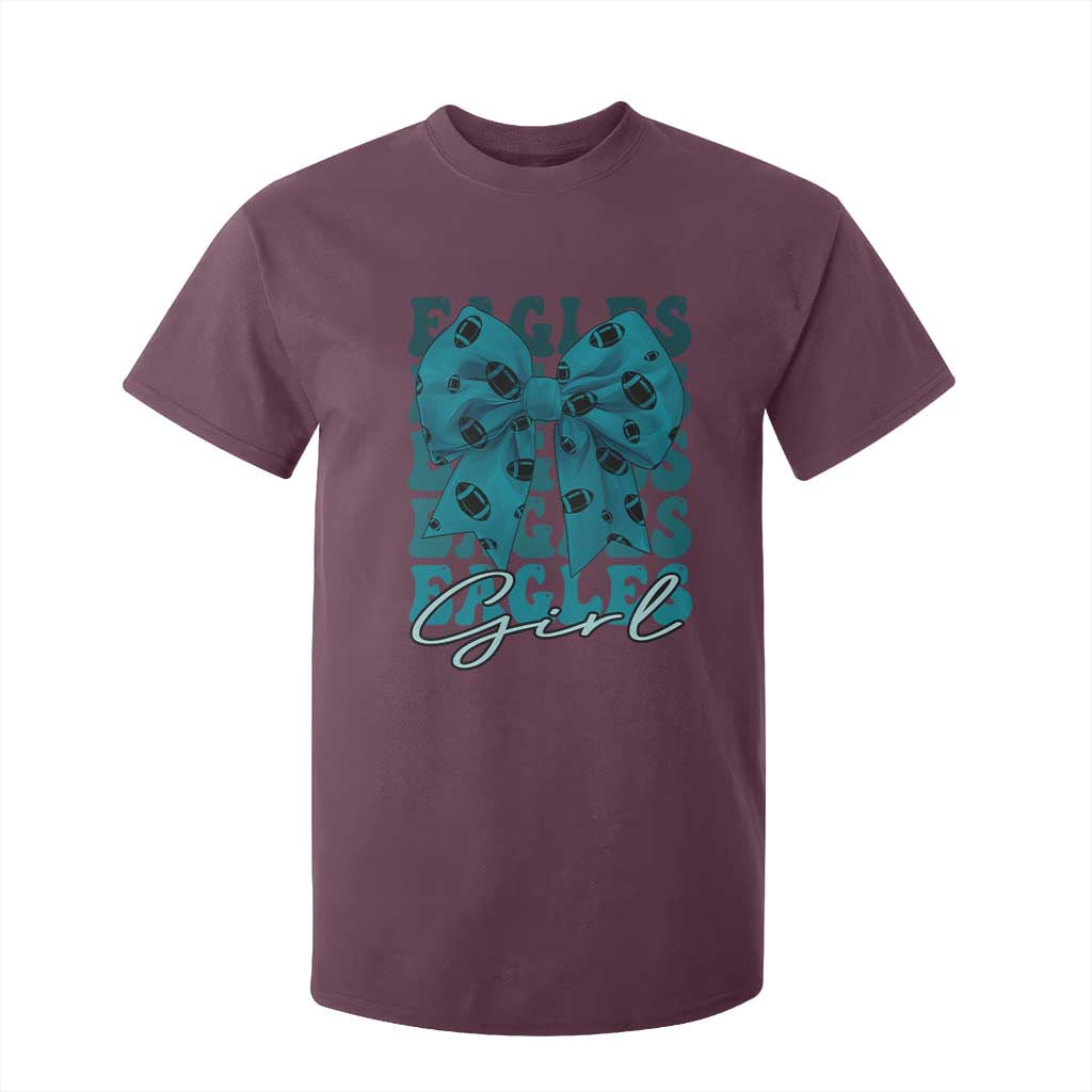 Eagle Girls Coquette Bow Retro Vintage T Shirt For Kid TS02 Maroon Print Your Wear