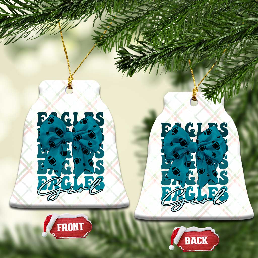 Eagle Girls Ceramic Ornament Midnight Green Coquette Bow Retro Vintage TS02 Print Your Wear