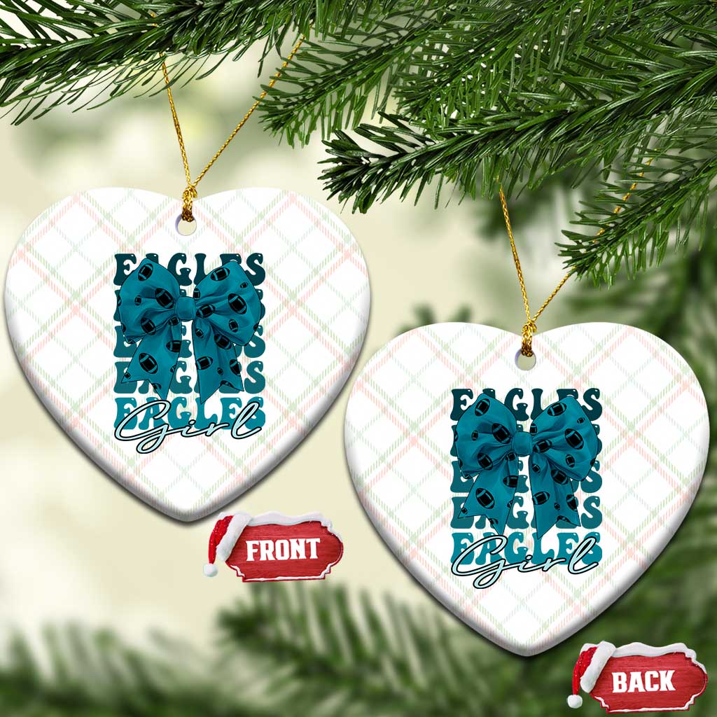Eagle Girls Ceramic Ornament Midnight Green Coquette Bow Retro Vintage TS02 Print Your Wear