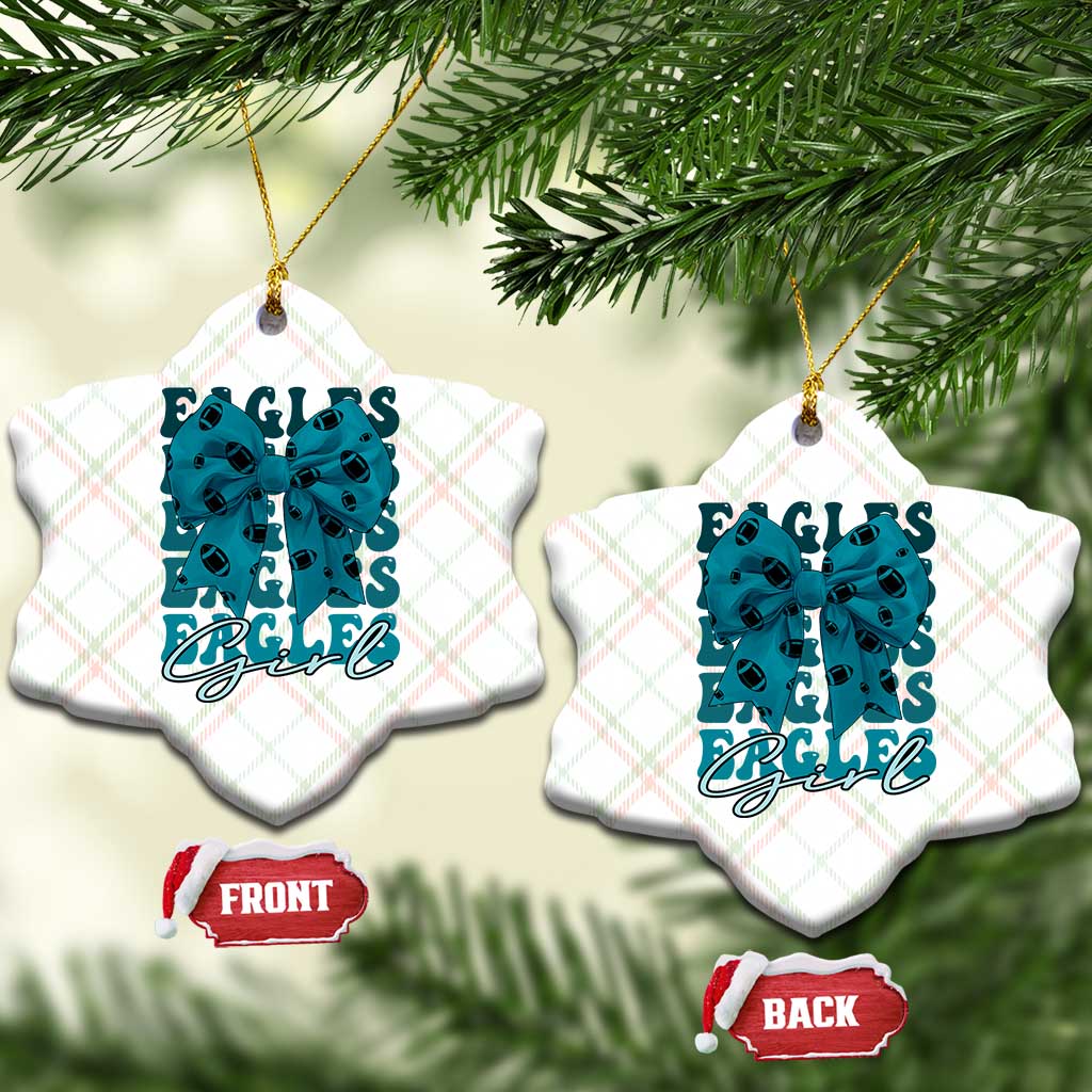 Eagle Girls Ceramic Ornament Midnight Green Coquette Bow Retro Vintage TS02 Print Your Wear