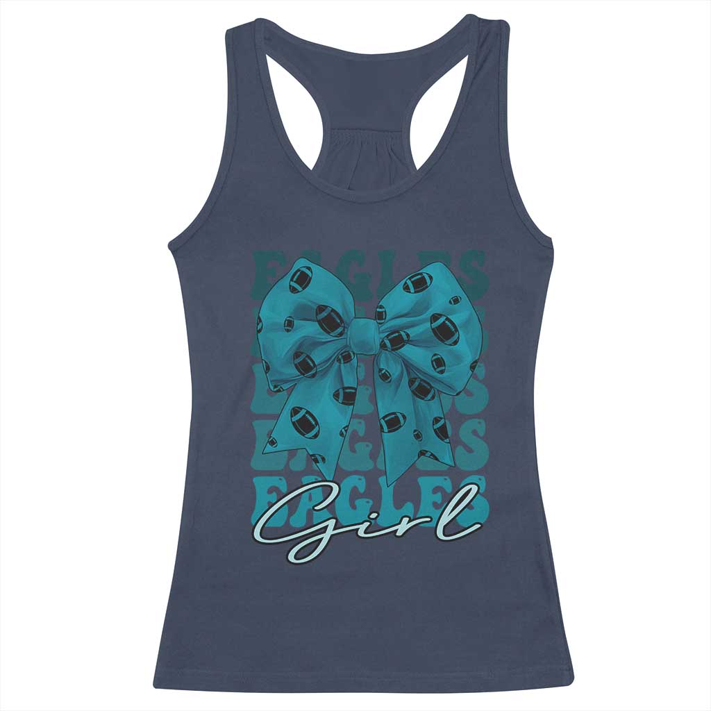 Eagle Girls Coquette Bow Retro Vintage Racerback Tank Top TS02 Navy Print Your Wear