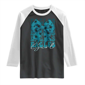 Eagle Girls Raglan Shirt Midnight Green Coquette Bow Retro Vintage TS02 Black White Print Your Wear