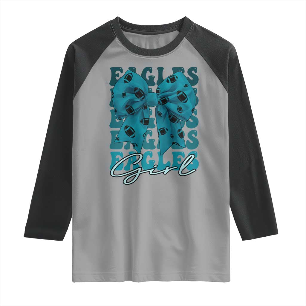 Eagle Girls Coquette Bow Retro Vintage Raglan Shirt TS02 Sport Gray Black Print Your Wear