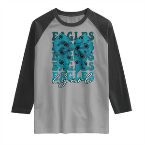 Eagle Girls Raglan Shirt Midnight Green Coquette Bow Retro Vintage TS02 Sport Gray Black Print Your Wear