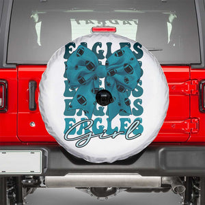 Eagle Girls Spare Tire Cover Midnight Green Coquette Bow Retro Vintage TS02 White Print Your Wear