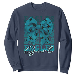 Eagle Girls Sweatshirt Midnight Green Coquette Bow Retro Vintage TS02 Navy Print Your Wear