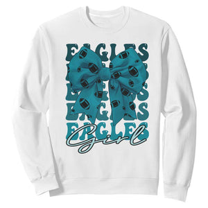 Eagle Girls Sweatshirt Midnight Green Coquette Bow Retro Vintage TS02 White Print Your Wear