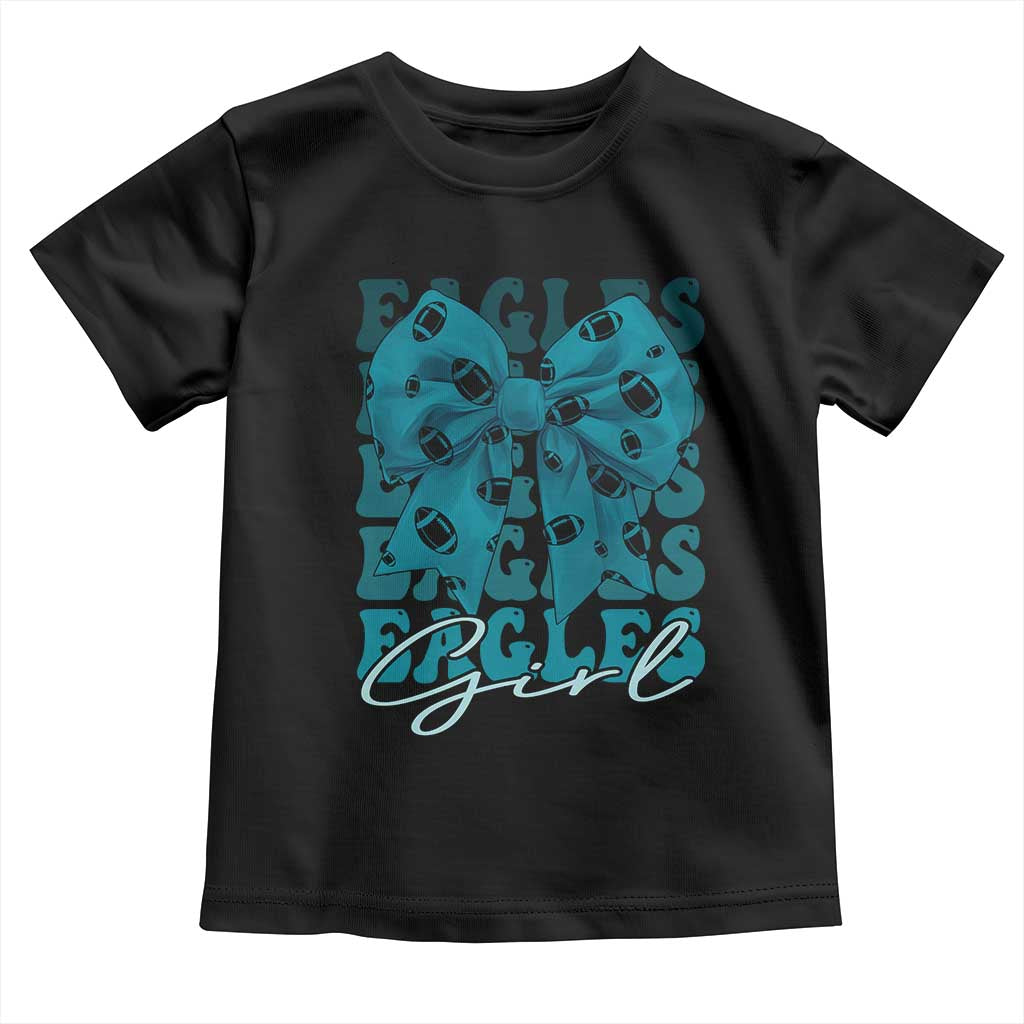 Eagle Girls Coquette Bow Retro Vintage Toddler T Shirt TS02 Black Print Your Wear