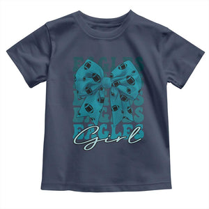 Eagle Girls Toddler T Shirt Midnight Green Coquette Bow Retro Vintage TS02 Navy Print Your Wear
