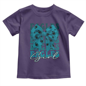Eagle Girls Toddler T Shirt Midnight Green Coquette Bow Retro Vintage TS02 Purple Print Your Wear