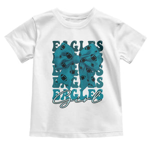 Eagle Girls Toddler T Shirt Midnight Green Coquette Bow Retro Vintage TS02 White Print Your Wear