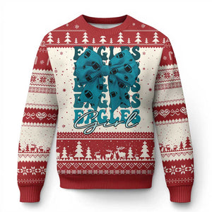 Eagle Girls Knit Sweatshirt Midnight Green Coquette Bow Retro Vintage TS02 Red Print Your Wear