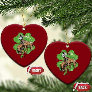 St Patrick's Day Lucky Cowboy Ceramic Ornament Retro Vintage Clover TS02 Print Your Wear