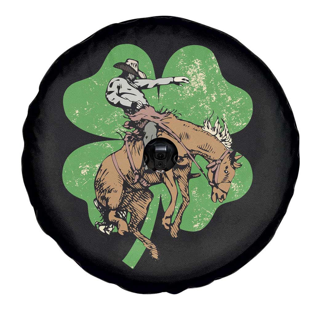 St Patrick's Day Lucky Cowboy Spare Tire Cover Retro Vintage Clover TS02 Print Your Wear