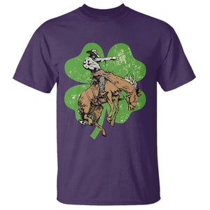 St Patrick's Day Lucky Cowboy T Shirt Retro Vintage Clover TS02 Purple Print Your Wear