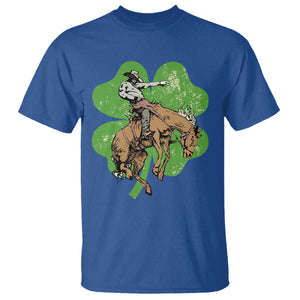 St Patrick's Day Lucky Cowboy T Shirt Retro Vintage Clover TS02 Royal Blue Print Your Wear