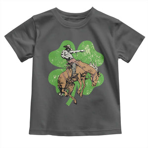 St Patrick's Day Lucky Cowboy Toddler T Shirt Retro Vintage Clover TS02 Dark Heather Print Your Wear