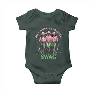Melanin Cowgirl Swag Baby Onesie Pink Green African American Cowgirls Black History TS02 Print Your Wear