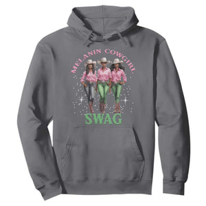 Melanin Cowgirl Swag Hoodie Pink Green African American Cowgirls Black History TS02 Charcoal Print Your Wear
