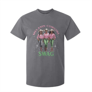 Melanin Cowgirl Swag T Shirt For Kid Pink Green African American Cowgirls Black History TS02 Charcoal Print Your Wear