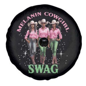 Melanin Cowgirl Swag Spare Tire Cover Pink Green African American Cowgirls Black History TS02 Print Your Wear