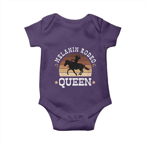Melanin Rodeo Queen Baby Onesie Cowgirl Riding Horse African American Cowgirls Retro TS02 Purple Print Your Wear