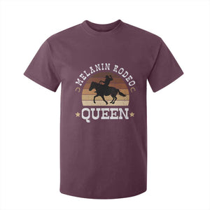 Melanin Rodeo Queen T Shirt For Kid Cowgirl Riding Horse African American Cowgirls Retro TS02 Maroon Print Your Wear