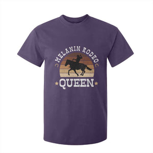 Melanin Rodeo Queen T Shirt For Kid Cowgirl Riding Horse African American Cowgirls Retro TS02 Purple Print Your Wear