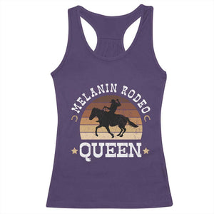 Melanin Rodeo Queen Racerback Tank Top Cowgirl Riding Horse African American Cowgirls Retro TS02 Purple Print Your Wear
