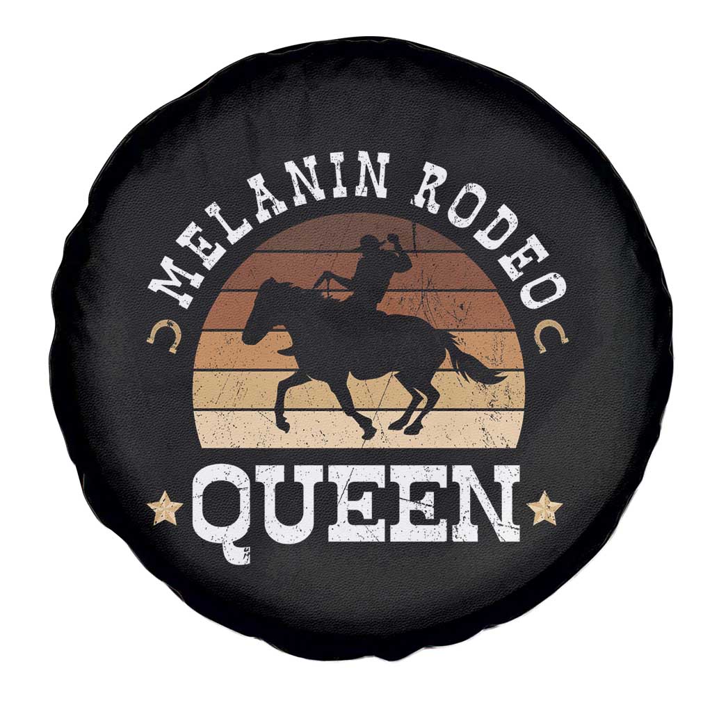Melanin Rodeo Queen Spare Tire Cover Cowgirl Riding Horse African American Cowgirls Retro TS02 Print Your Wear