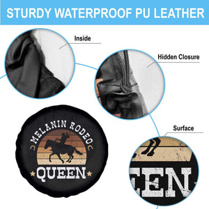 Melanin Rodeo Queen Spare Tire Cover Cowgirl Riding Horse African American Cowgirls Retro TS02 Print Your Wear