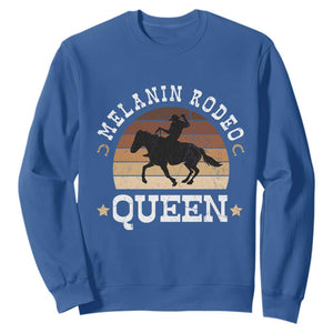 Melanin Rodeo Queen Sweatshirt Cowgirl Riding Horse African American Cowgirls Retro TS02 Royal Blue Print Your Wear