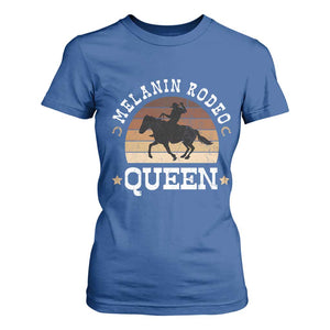 Melanin Rodeo Queen T Shirt For Women Cowgirl Riding Horse African American Cowgirls Retro TS02 Royal Blue Print Your Wear
