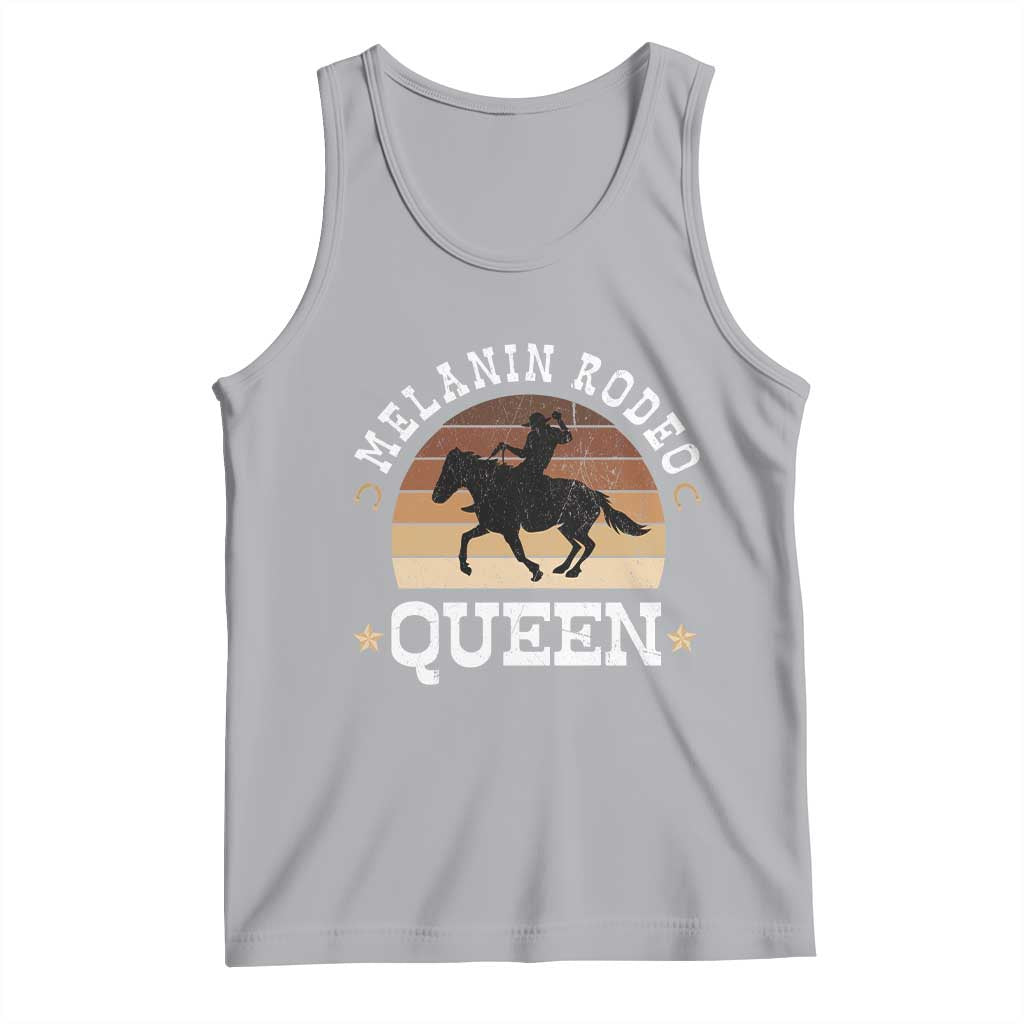 Melanin Rodeo Queen Tank Top Cowgirl Riding Horse African American Cowgirls Retro TS02 Athletic Heather Print Your Wear