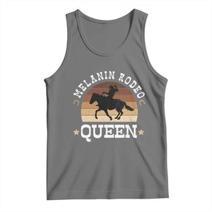 Melanin Rodeo Queen Tank Top Cowgirl Riding Horse African American Cowgirls Retro TS02 Black Heather Print Your Wear
