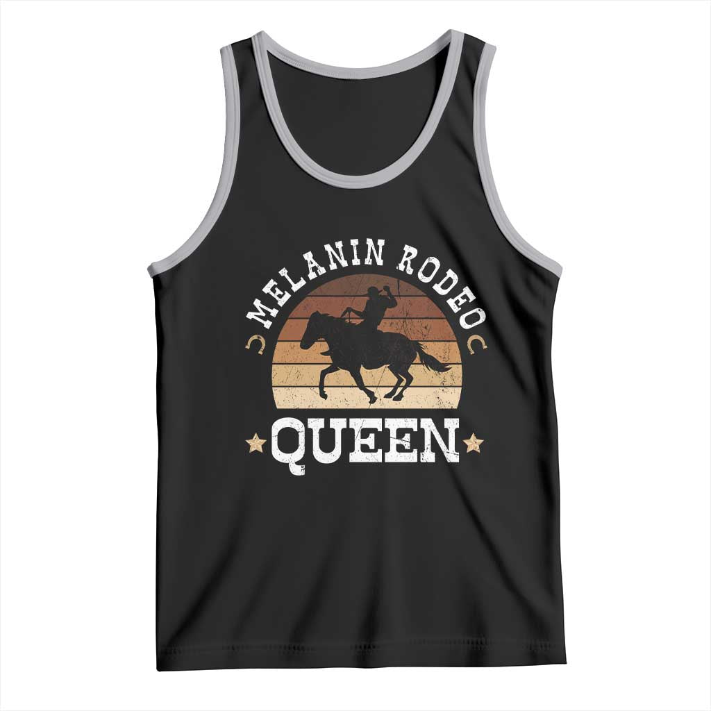 Melanin Rodeo Queen Tank Top Cowgirl Riding Horse African American Cowgirls Retro TS02 Black Athletic Heather Print Your Wear