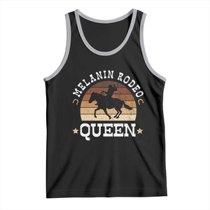 Melanin Rodeo Queen Tank Top Cowgirl Riding Horse African American Cowgirls Retro TS02 Black Athletic Heather Print Your Wear