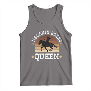 Melanin Rodeo Queen Tank Top Cowgirl Riding Horse African American Cowgirls Retro TS02 Deep Heather Print Your Wear