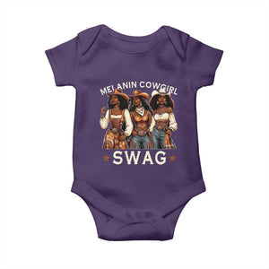 Melanin Cowgirl Swag Baby Onesie Cool African American Cowgirls Black History TS02 Purple Print Your Wear